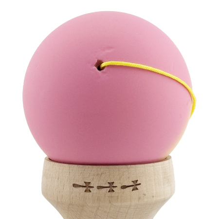 Kendama X Originala, Profesionala, Flippy, Rubber Grip, Cupe Mari KING SIZE V3, Gaura in Baza, Rulment Metalic, din lemn 18 cm, Ata 62/65 cm, Gradient Roz/Galben [8]