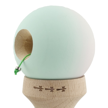Kendama X Originala, Profesionala, Flippy, Rubber Grip, Cupe Mari KING SIZE V3, Gaura in Baza, Rulment Metalic, din lemn 18 cm, Ata 62/65 cm, Gradient Roz/Verde [5]