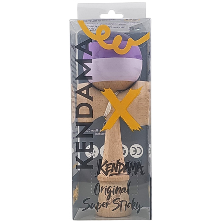 Kendama X Originala, Profesionala, Flippy, Super Sticky din Lemn, 18 cm, Purpuriu/Mov/Lila [4]