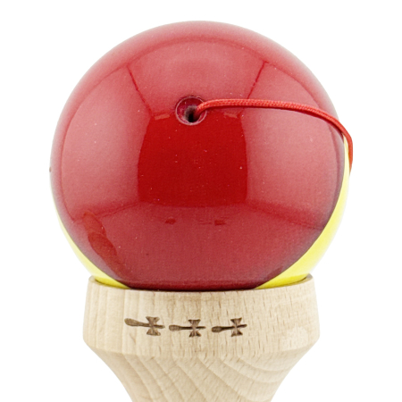 Kendama X Originala, Profesionala, Flippy, Tricolor Edition cu Stele, Super Sticky cu Cupe Mari KING SIZE V3, Rulment Metalic si Gaura in Baza, din Lemn 18 cm, Ata 62/65 cm, Multicolor [9]