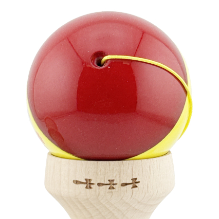 Kendama X Originala, Profesionala, Flippy, Tricolor Edition Stil Romanesc, Super Sticky cu Cupe Mari KING SIZE V3, Rulment Metalic si Gaura in Baza, din Lemn 18 cm, Ata 62/65 cm, Multicolor [9]