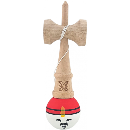 BF-Kendama X Originala, Profesionala, Rege, Flippy, din Lemn, 18 cm, Rosu/Alb/Galben [1]