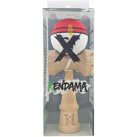 BF-Kendama X Originala, Profesionala, Rege, Flippy, din Lemn, 18 cm, Rosu/Alb/Galben [4]