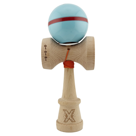 Kendama X Originala Silken, Profesionala, Flippy, Cupe Mari KING SIZE V3, Super Sticky, Gaura in Baza, Rulment Metalic, din lemn 18 cm, Ata 62/65 cm, Albastru deschis [1]