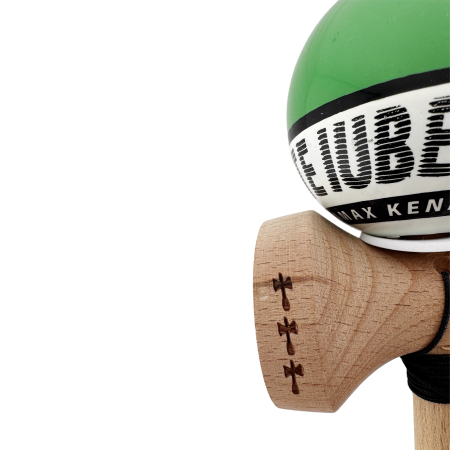 *LICHIDARE STOC* Kendama X TE IUBESC Originala, Profesionala, Flippy, Super Sticky cu Cupe Mari KING SIZE V3, Gaura in Baza, Rulment Metalic, din lemn 18 cm, Ata 62/65 cm, Verde/Alb [7]