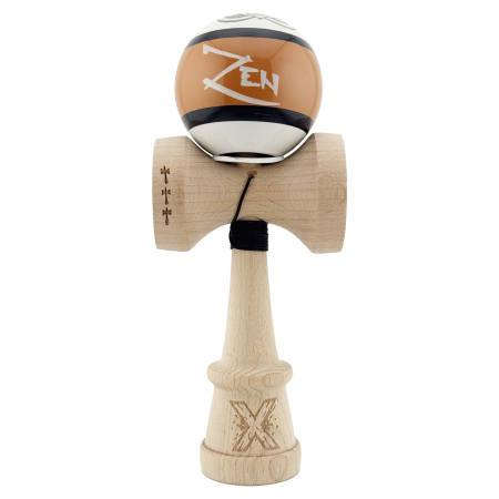 Kendama X Zen Series Originala, Profesionala, Flippy, Cupe Mari KING SIZE V3, Super Sticky, Gaura in Baza, Rulment Metalic, din lemn 18 cm, Ata 62/65 cm, Maro [1]