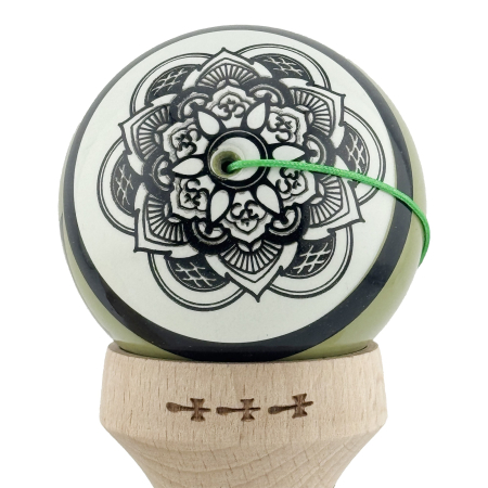 Kendama X Zen Series Originala, Profesionala, Flippy, Cupe Mari KING SIZE V3, Super Sticky, Gaura in Baza, Rulment Metalic, din lemn 18 cm, Ata 62/65 cm, Verde [9]