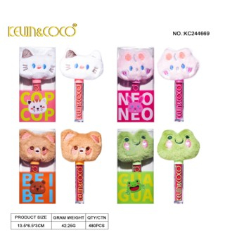 Ingrijire personala si Cosmetice - Kevin&amp;Coco Luciu de buze cu păpuși de pluș (A / B două grupuri de culori amestecate random)