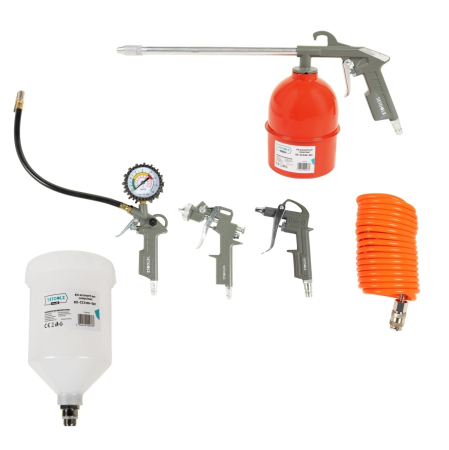 Scule si Unelte  - Kit accesorii aer comprimat Detoolz, 5 piese, cupla rapida