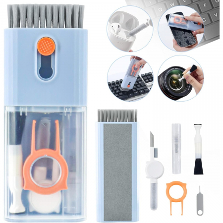 Kit Multifunctional de Curatare Produse Electronice 10in1, Flippy, pentru Laptop, Tastatura, Telefon, Casti, Albastru [3]