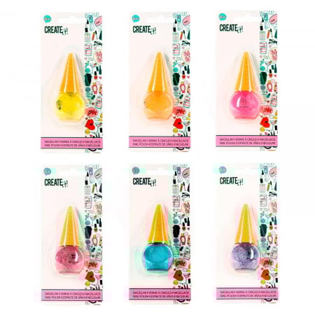 Jucarii, Copii & Bebe - Lac de unghii pentru fetite in forma de inghetata Create It! Diverse culori