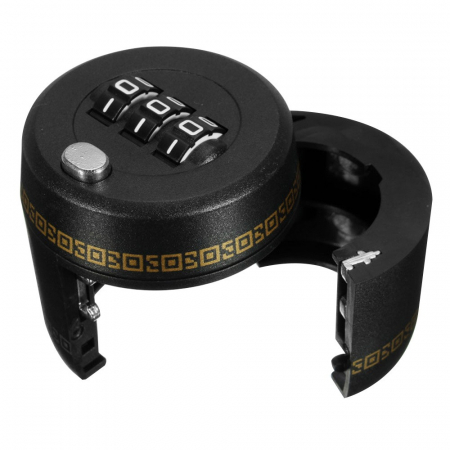 Sub 99 Lei - Lacat de Blocare pentru Sticle, Flippy, Lacat pentru Sticle cu Bauturi, din Plastic PP durabil, Cu Parola din 3 Cifre, 40 x 42 x 45 mm, Negru