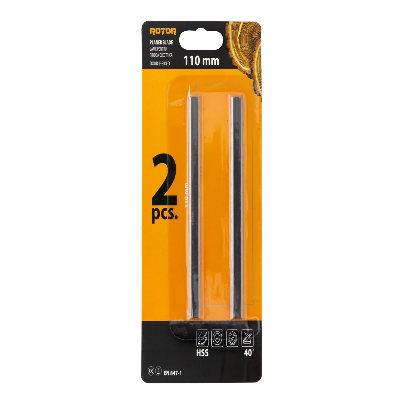 Lama dubla pentru rindea electrica 110 mm, set 2 bucati ROTOR [1]
