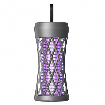 Iluminat & electrice - Lampa Anti-Insecte, Flippy, Lumina UV, Electrica, Incarcare USB, 5V, 1A, Silentioasa, 12 x 6 m, Gri
