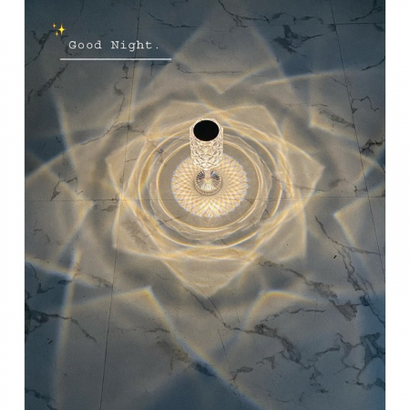 Lampa de birou pe LED RGB 16, Flippy, dimmer tactil, 3 nivele de intensitate, incarcare USB, 3W, Cristal Acrilic, 13x28 cm, cu telecomanda, forma veioza, transparent [3]