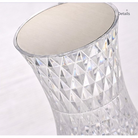 Lampa de birou pe LED RGB 16, Flippy, dimmer tactil, 3 nivele de intensitate, incarcare USB, 3W, Cristal Acrilic, 20x12 cm, cu telecomanda, forma vaza, transparent [5]