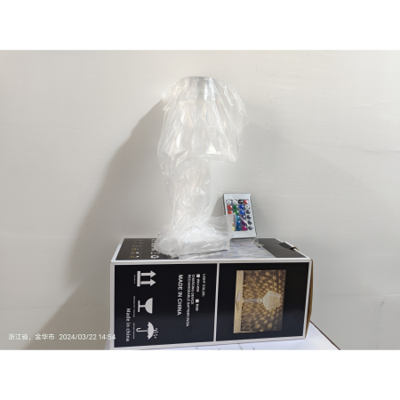 Lampa de birou pe LED RGB 16, Flippy, dimmer tactil, 3 nivele de intensitate, incarcare USB, 3W, Cristal Acrilic, 26x12 cm, cu telecomanda, transparent [7]