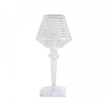 Iluminat & electrice - Lampa de birou pe LED RGB 16, Flippy, dimmer tactil, 3 nivele de intensitate, incarcare USB, 3W, Cristal Acrilic, cu telecomanda, forma pahar, transparent