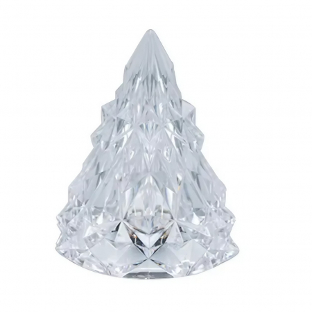 Veioze si Lampi - Lampa de Veghe, Flippy, Model IceBerg, cu Baterii, Lumina Rece, Transparent, 6.5x8 cm