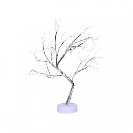 Iluminat & electrice - Lampa de veghe LED cu baterii si USB, Flippy, Model Copac din cupru, Multicolor