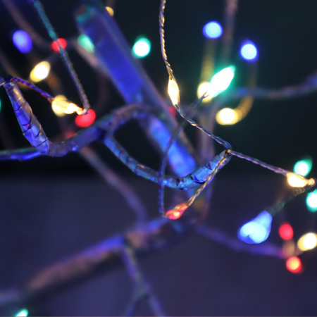 Lampa de veghe LED cu baterii si USB, Flippy, Model Copac din cupru, Multicolor [7]