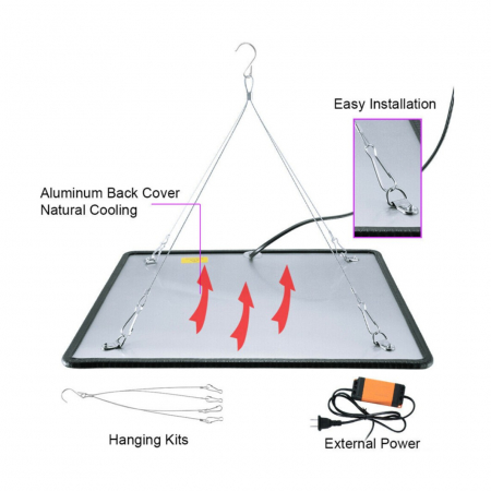 Lampa LED 15W Flippy, pentru cresterea plantelor in interior, material ABS, cu agatatoare, 25 x 25 cm, multicolor [6]