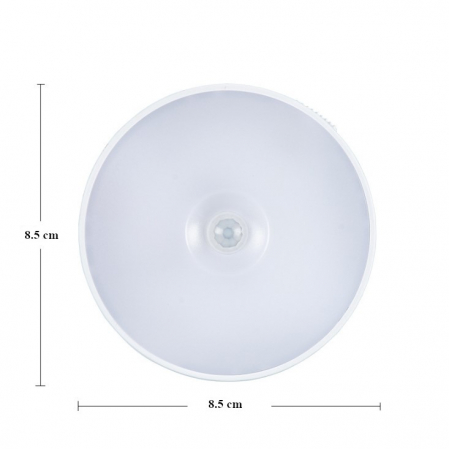 Lampa LED cu senzori de miscare, incarcare USB,3.7V, 400mah, 8.5 x 2 cm, material ABS, portabila, pentru camera bebelusului, dormitor, bucatarie, baie, 2 culori, lumina calda si rece, carcasa alba [4]