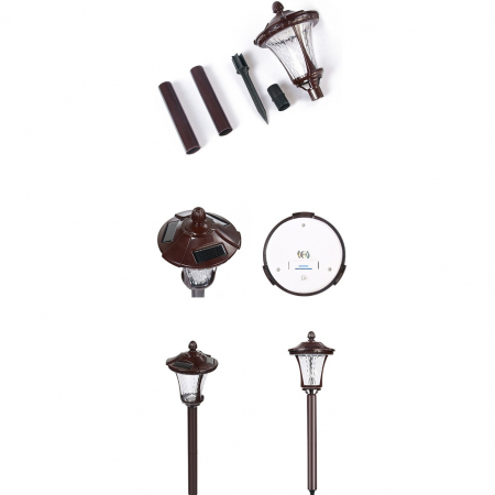 Lampa solara cu prindere in pamant, Flippy, inaltime 65 cm, Alb Rece [2]