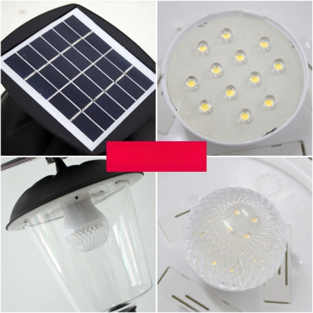 Lampa solara de tip stalp pentru gradina, Flippy, Alb Cald [5]