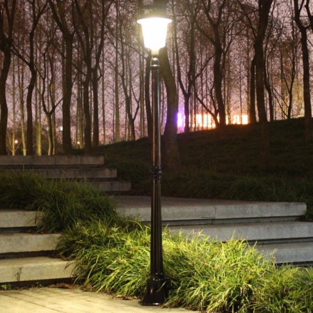 Lampa solara de tip stalp pentru gradina, Flippy, Alb Cald [3]