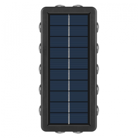 Pentru Casa si Camping - Lampa Solara, Flippy, 8+4 LED, Lumina Alba/Calda, din ABS+PC, 8 x 17.7 x 3.7 cm, Negru