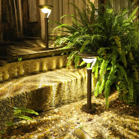 Lampa solara LED cu 2 moduri de fixare, IP65, material ABS, baterie 4.5 V, 200 mah, 450 Lumeni, 42.5 x 15 cm, alb cald, [8]