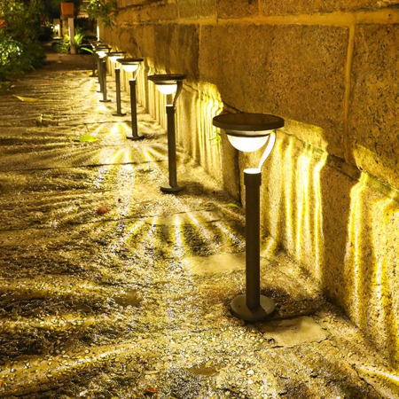 Lampa solara LED cu 2 moduri de fixare, IP65, material ABS, baterie 4.5 V, 200 mah, 450 Lumeni, 42.5 x 15 cm, alb cald, [7]