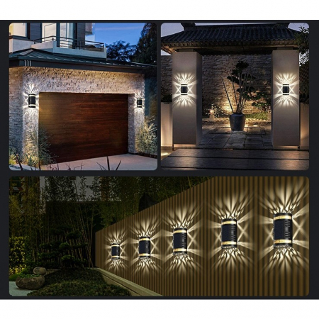 Lampa solara LED decorativa cu lumina bidirectionala Flippy, IP65, 1.2V, 600mah, 15.1 x 9 x 6 cm, material ABS, alb cald [4]