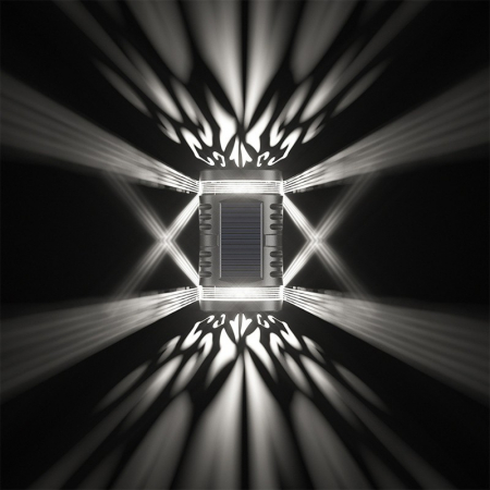 Lampa solara LED decorativa cu lumina bidirectionala Flippy, IP65, 1.2V, 600mah, 15.1 x 9 x 6 cm, material ABS, alb rece [2]