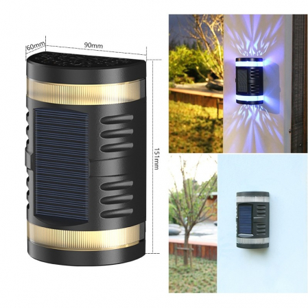 Lampa solara LED decorativa cu lumina bidirectionala Flippy, IP65, 1.2V, 600mah, 15.1 x 9 x 6 cm, material ABS, multicolor [2]