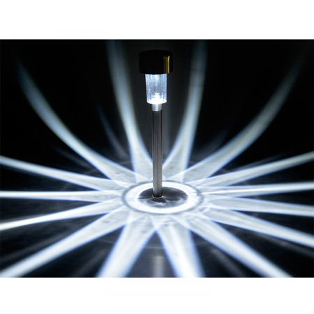 Lampa solara Led decorativa pentru gradina, Argintie, Flippy, Lumina Alb Rece [2]