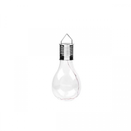 Iluminat & electrice - Lampa Solara LED Decorativa sub forma de Bulb, pentru exterior, suspendata, IP65, Ultron Transparent, lumina calda, Flippy