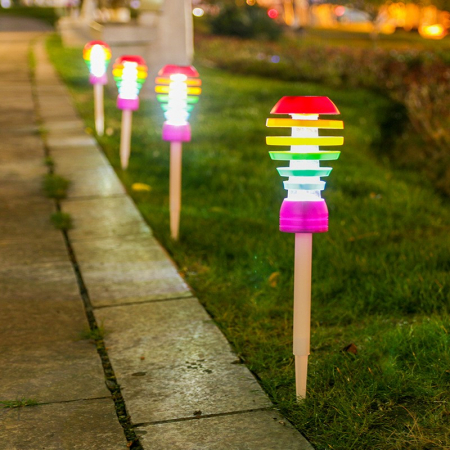 Lampa solara LED design modern pentru gradina Flippy, inaltime 45 cm, 2 moduri de utilizare, 45 x 10 cm, material sticla si ABS, 2V, ABS, 600mAh, alb cald si alb rece, mulicolor [2]