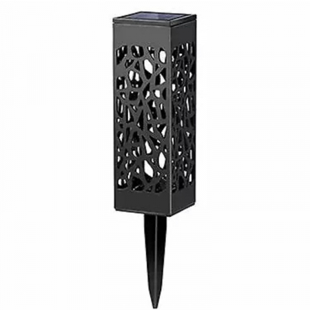 Lampi solare - lichidare Lampa solara LED, Flippy, Set 6 Bucati, Tip Felinar, pentru Gradina, Inaltime 30.2 cm, putere 0.2W, 1.2V, 600mAh, Lumina Alb Cald, Negru - Copie