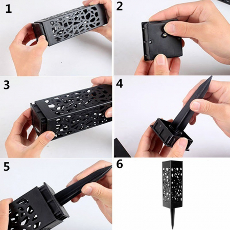 Lampa solara LED Flippy, tip felinar, pentru gradina, inaltime 28.5 cm, putere 0.2W, 1.2V, 600mAh, alb rece [3]