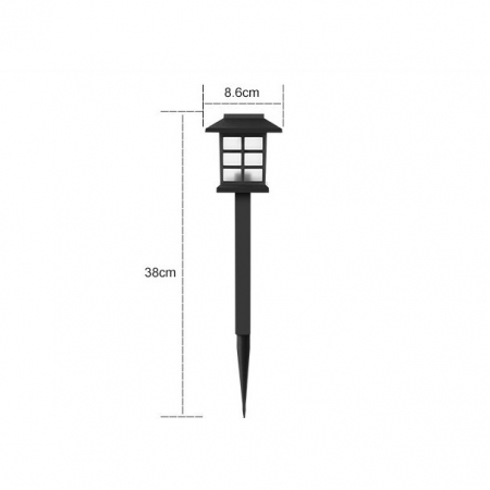 Lampa solara Led pentru gradina, Tip felinar, Flippy, Rosu [3]