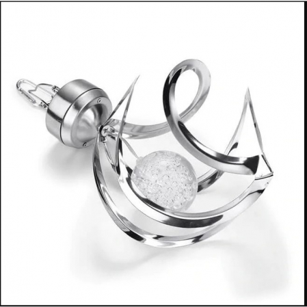 Lampa solara LED RGB spirala pentru gradina/terasa Flippy, se roteste de la vant, 35 x 5.5 cm, rezistenta la apa, 2V, 600 mAh, multicolor [2]