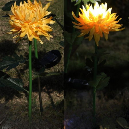 Lampa Solara LED tip Crizantema cu o floare pentru Gradina, Inaltime 80 cm, Flippy [6]