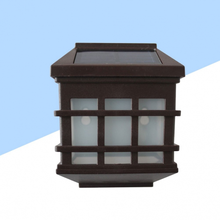 Lampa solara LED tip Felinar pentru perete Flippy, 11.5 x 8.3cm, 1.2V, ABS, 400mAh, alb rece [5]