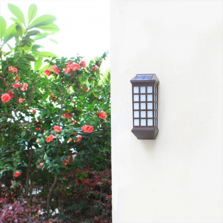 Lampa solara LED tip Felinar pentru perete Flippy, 23 x 9 cm, 1.2V, ABS, 600mAh, rezistent la apa, alb cald [3]