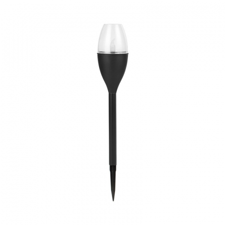 Iluminat & electrice - Lampa solara LED tip pahar de vin pentru gradina Flippy, inaltime 37.5 cm, efect de flacara, material PVC si ABS, 2V, 200mAh, multicolor