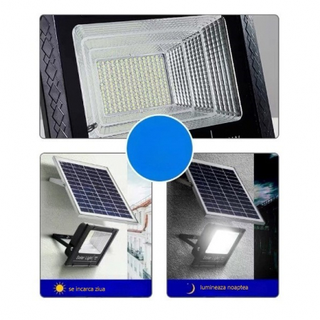 Lichidare Lampă solară stradală, Flippy, 100 LED, 30 W, cu panou solar, brat de montare inclus [7]