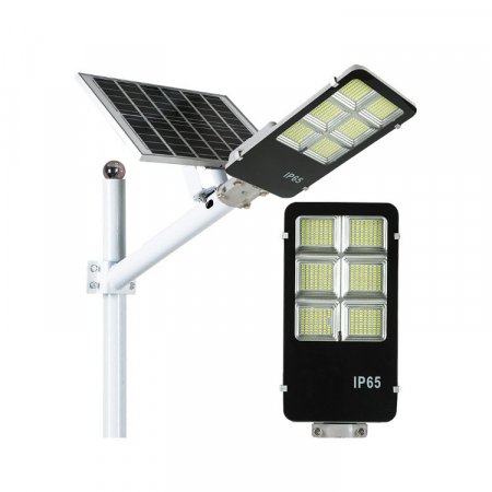 Lampa solara stradala Flippy, IP65, senzor de lumina, 417 LED-uri SMD, 24000 lm, 300W, autonomie 12-16 ore, telecomanda, montare prin fixare, pentru strada sau gradina, finisaj lucios, material ABS, 4 [9]