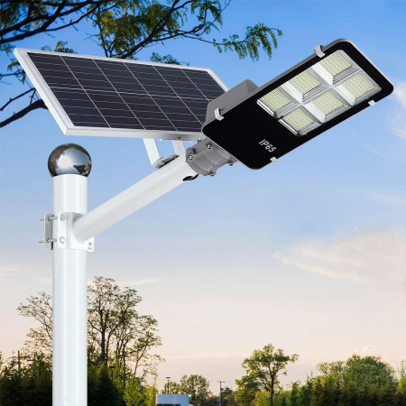 Lampa solara stradala Flippy, IP65, senzor de lumina, 417 LED-uri SMD, 24000 lm, 300W, autonomie 12-16 ore, telecomanda, montare prin fixare, pentru strada sau gradina, finisaj lucios, material ABS, 4 [8]